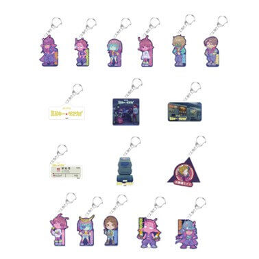 銀河特急 ミルキー☆サブウェイ 銀河の果てまでいってきました!展 in 札幌-トレーディング アクリルキーホルダー
