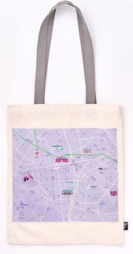 「Map Design GALLERY」POP-UP STORE さっぽろ地下街-タビマップシリーズ札幌(フラットトートバッグ)