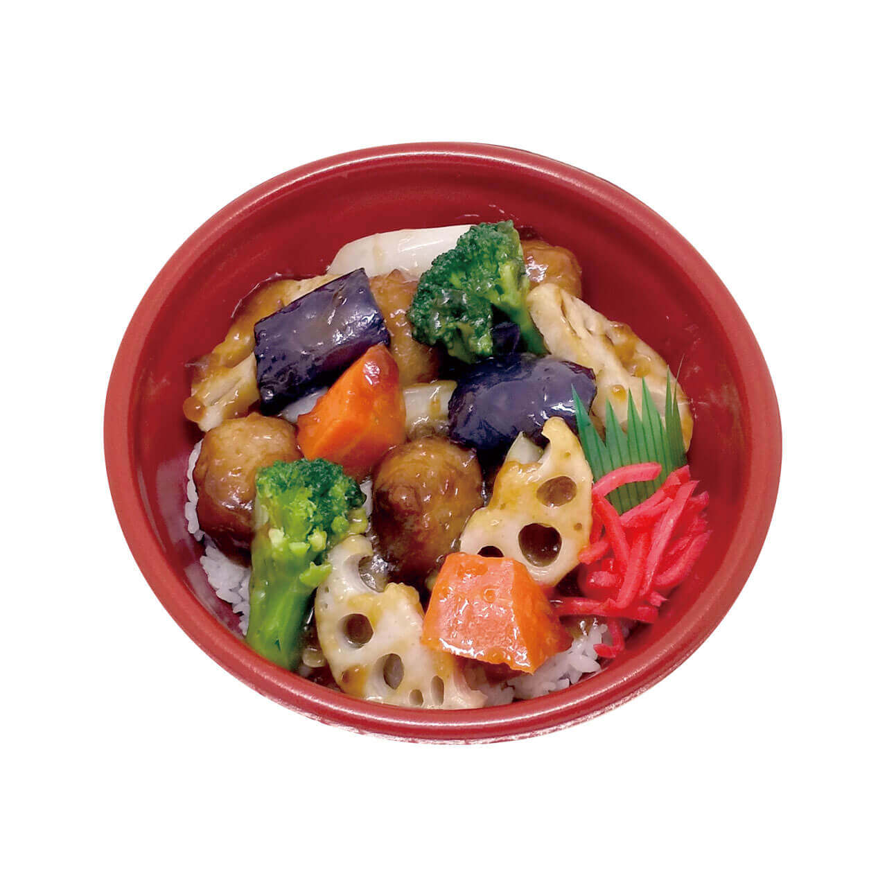 ベントス・甚兵衛の『肉団子とたっぷり野菜の黒酢炒め丼』