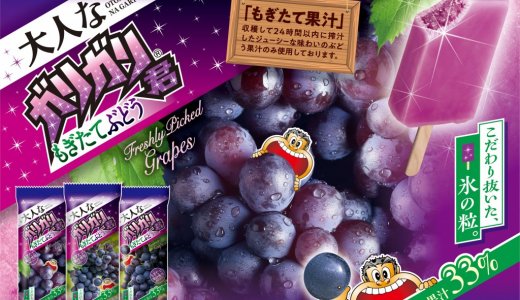 ぶどうの豊かな味わい『大人なガリガリ君もぎたてぶどう』が8月18日(火)より発売！