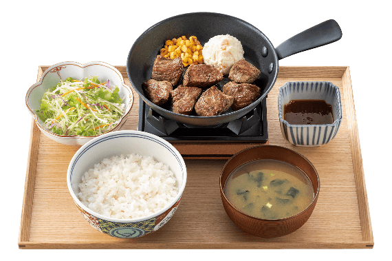 吉野家の『極旨牛鉄板ステーキ定食』