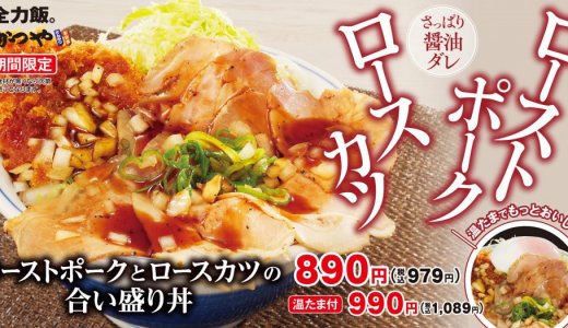 とんかつ専⾨店「かつや」にて『ローストポークとロースカツの合い盛り丼 / 合い盛り定食』が8月17日(月)より発売！