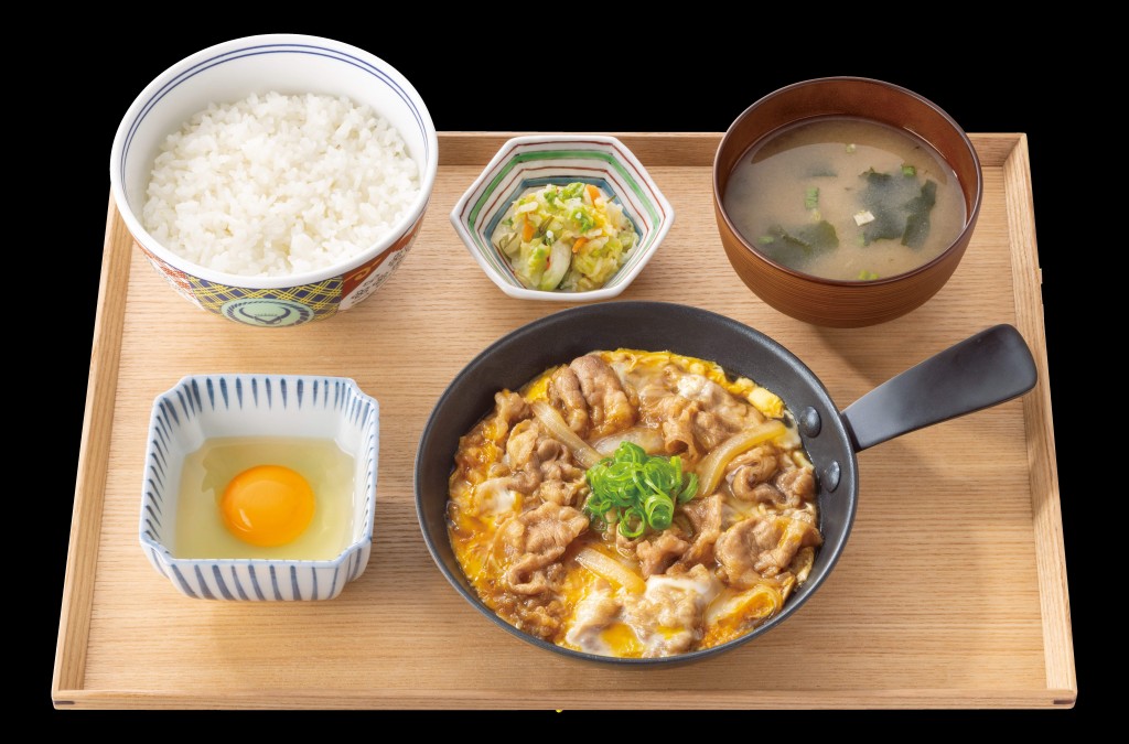 吉野家の『月見牛とじ御膳』