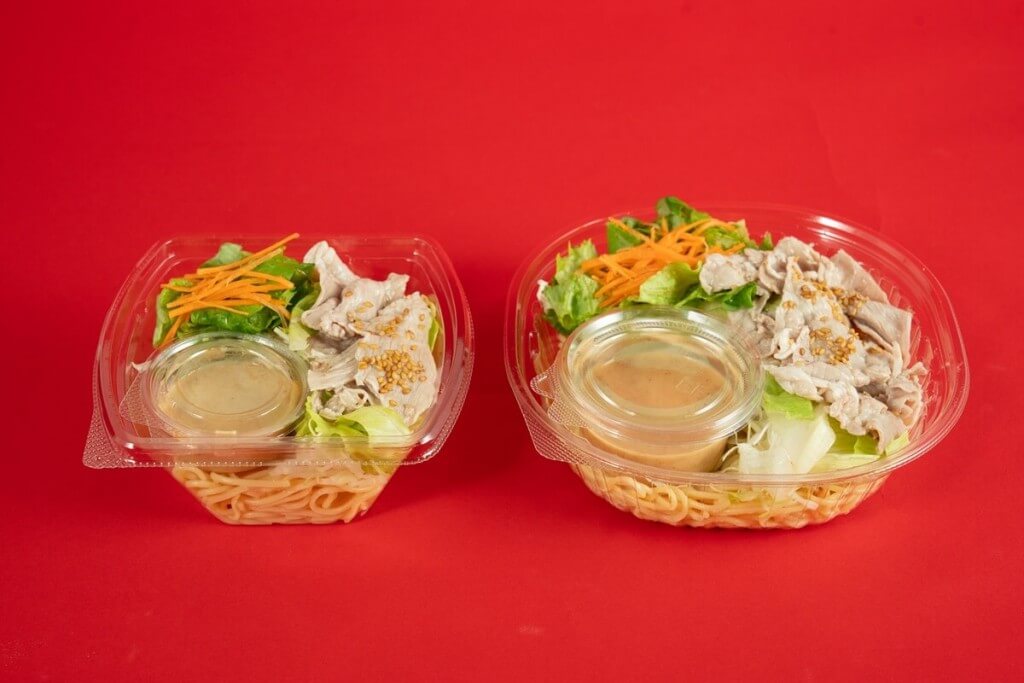 ファミリーマートの『お値段そのまま おかわり45%増量作戦』-たんぱく質が摂れる!豚しゃぶのパスタサラダ