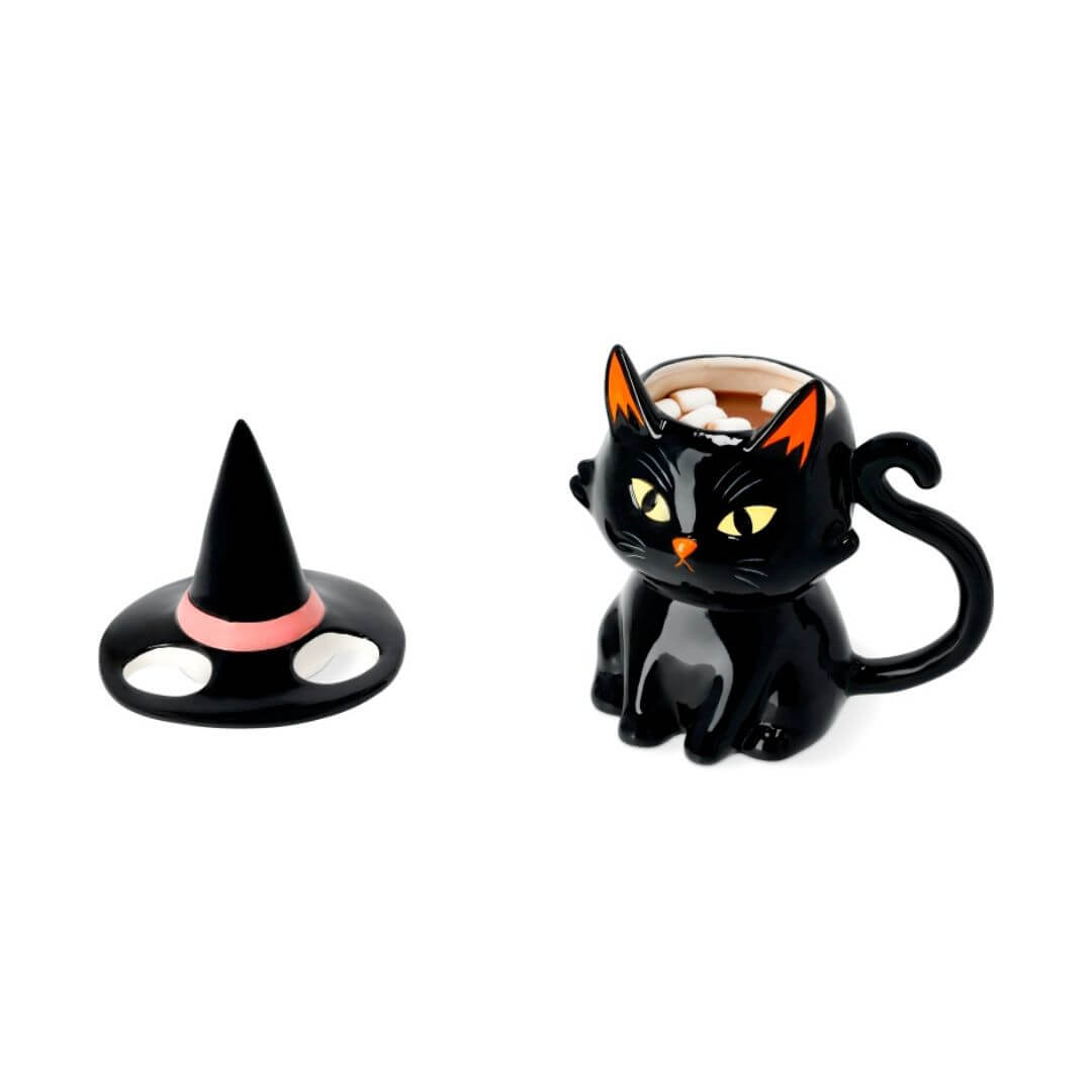 Flying Tiger Copenhagen(フライングタイガー)の『黒猫とおばけのハロウィン』シリーズ-マグ(黒猫)