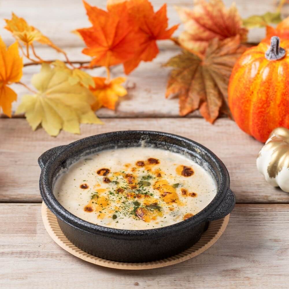 白い恋人パークの『白い恋人パークにゃハロウィン』-北海道産かぼちゃニョッキグラタン~キノコクリームソース~