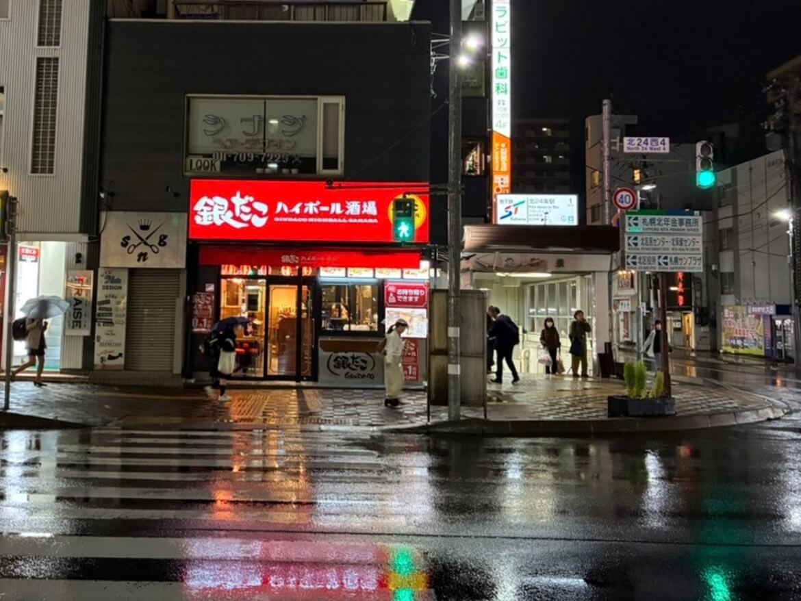 銀だこハイボール酒場 北24条店の外観