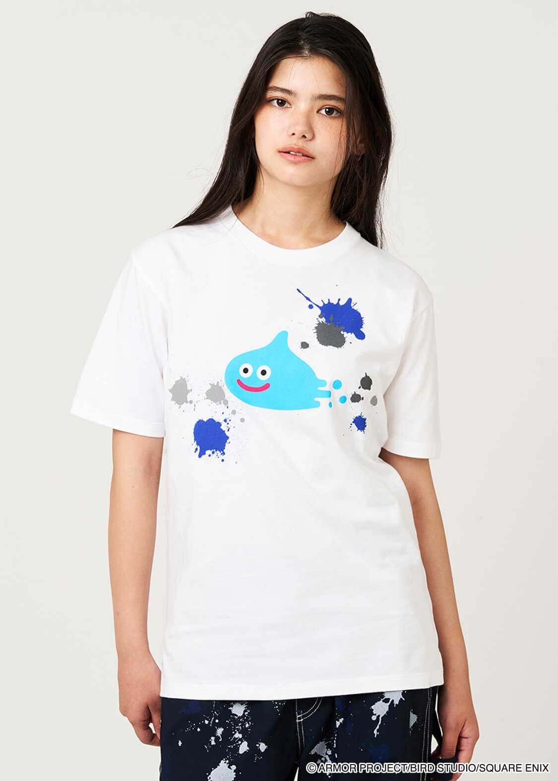 スクウェア・エニックス×グラニフ『DQ+g』第6弾-Tシャツ スライム Lv40 ペイント