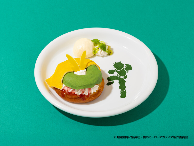 僕のヒーローアカデミアカフェーWE ARE HERO HOLICSーの『【緑谷出久】ストロベリー&クリームドーナツ』