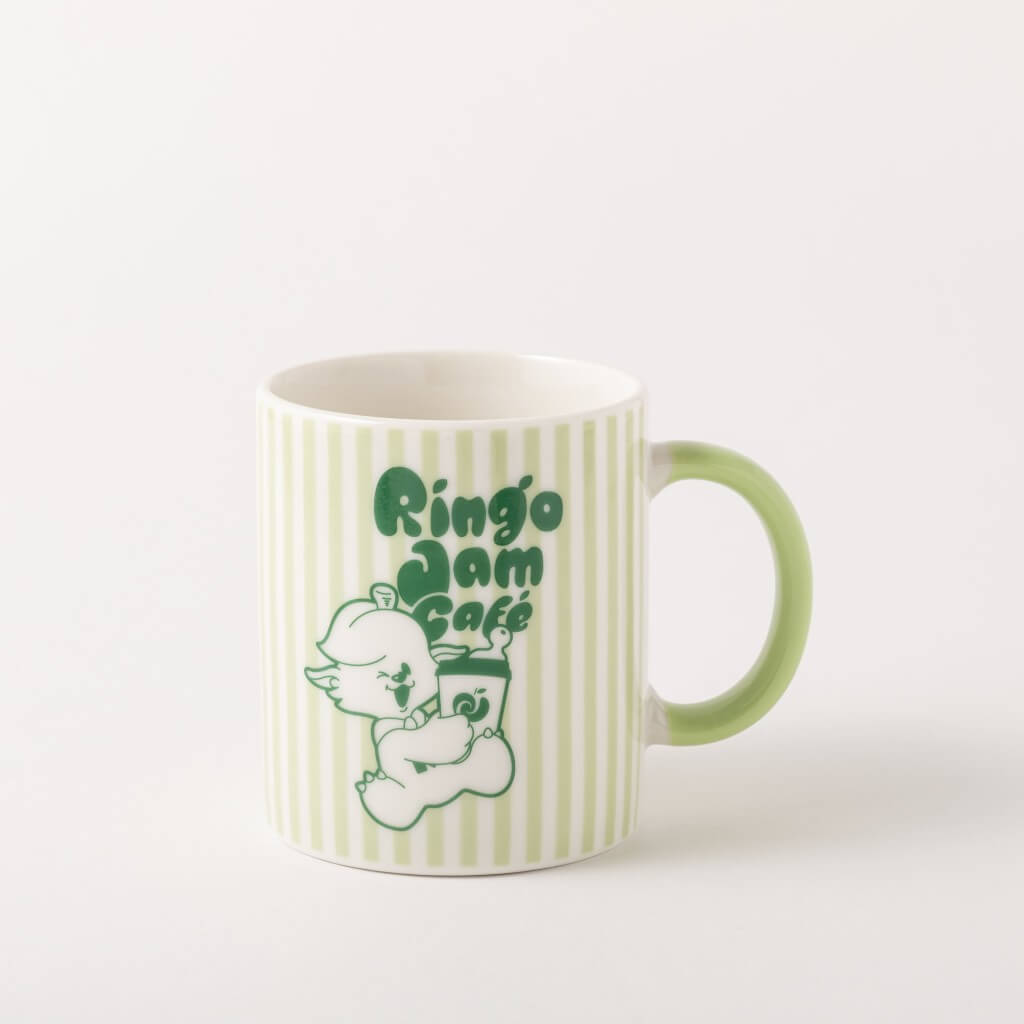 Ringo Jam Caféの『Ringo Jam Café ロゴ入りストライプマグカップ』