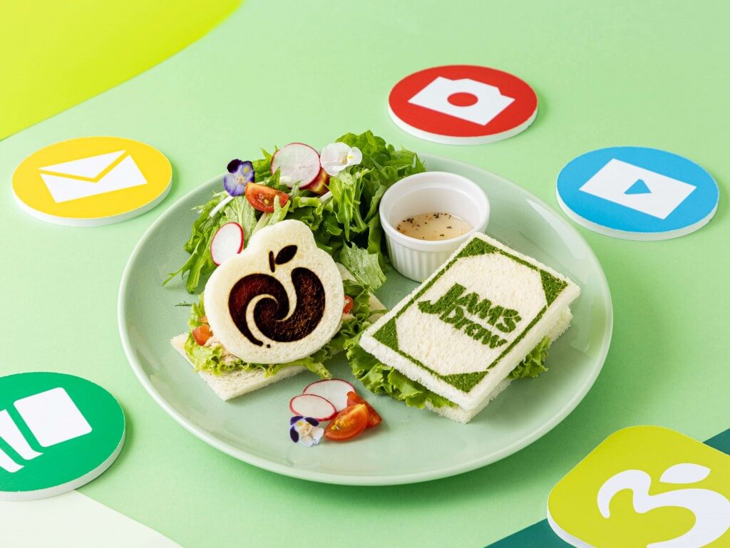 Ringo Jam Caféの『ワクワク！JAM’S Draw サンドイッチプレート』