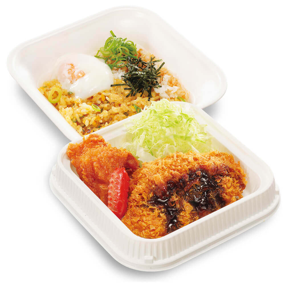 かつやの『チャーハンとテリたま混ぜご飯の欲張り飯弁当』