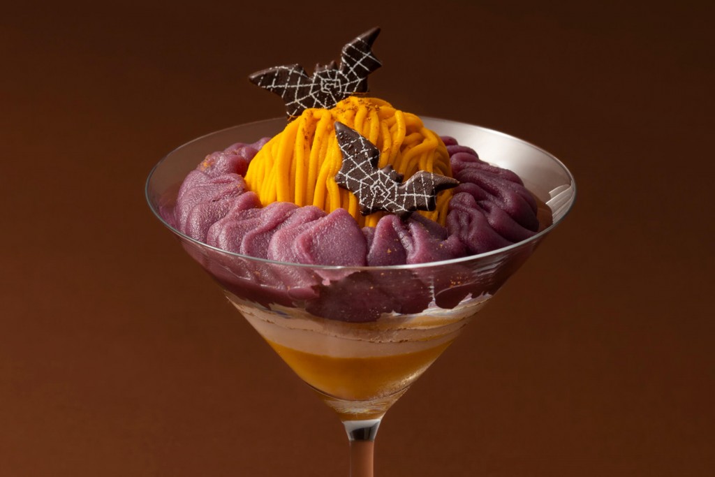札幌グランドホテルの『ハロウィンスイーツフェア』-かぼちゃとさつまいものパフェ