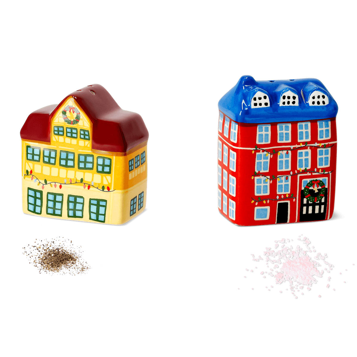 Flying Tiger Copenhagen(フライングタイガー)の『北欧ハンドペイントシリーズ』-ソルト＆ペッパー（2個セット）