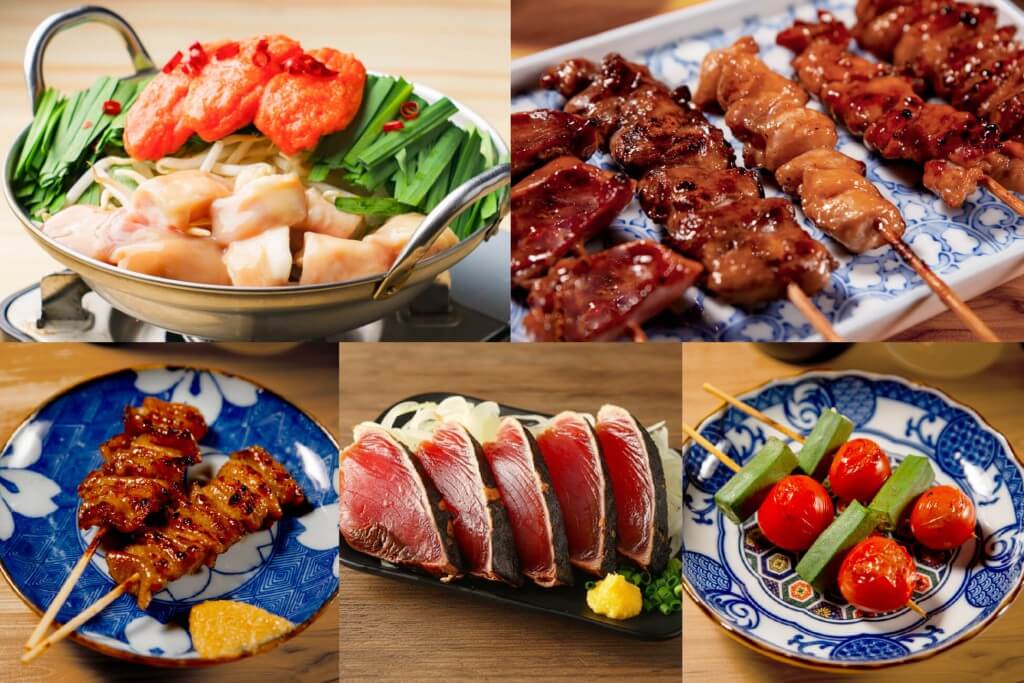 焼き鳥食べ飲み放題 おすすめ屋のもつ鍋・水炊き・刺身など
