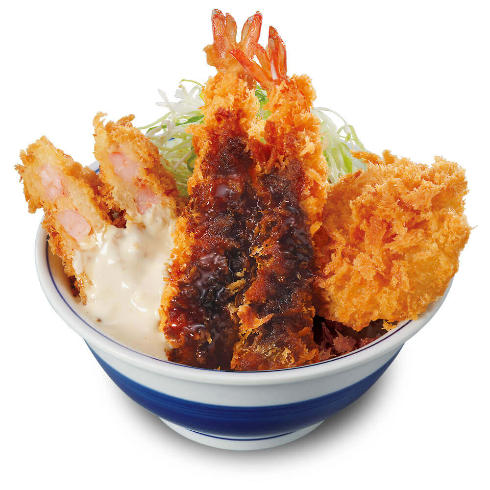 かつやの『海老トリプル丼』