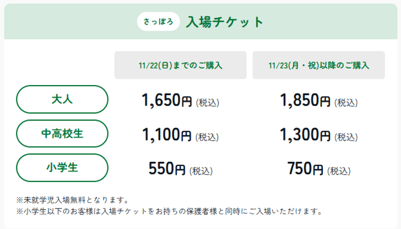 パンどろぼうひろば さっぽろ-料金