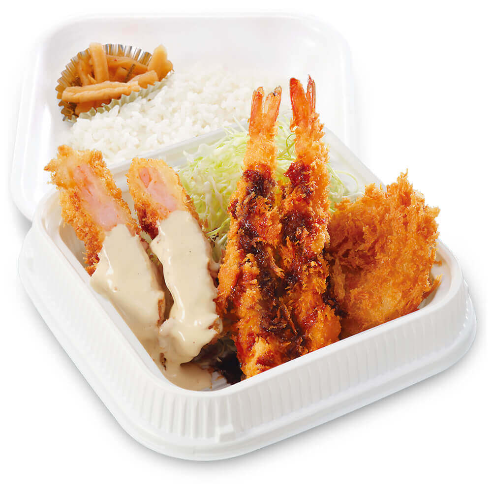 かつやの『海老トリプル弁当』